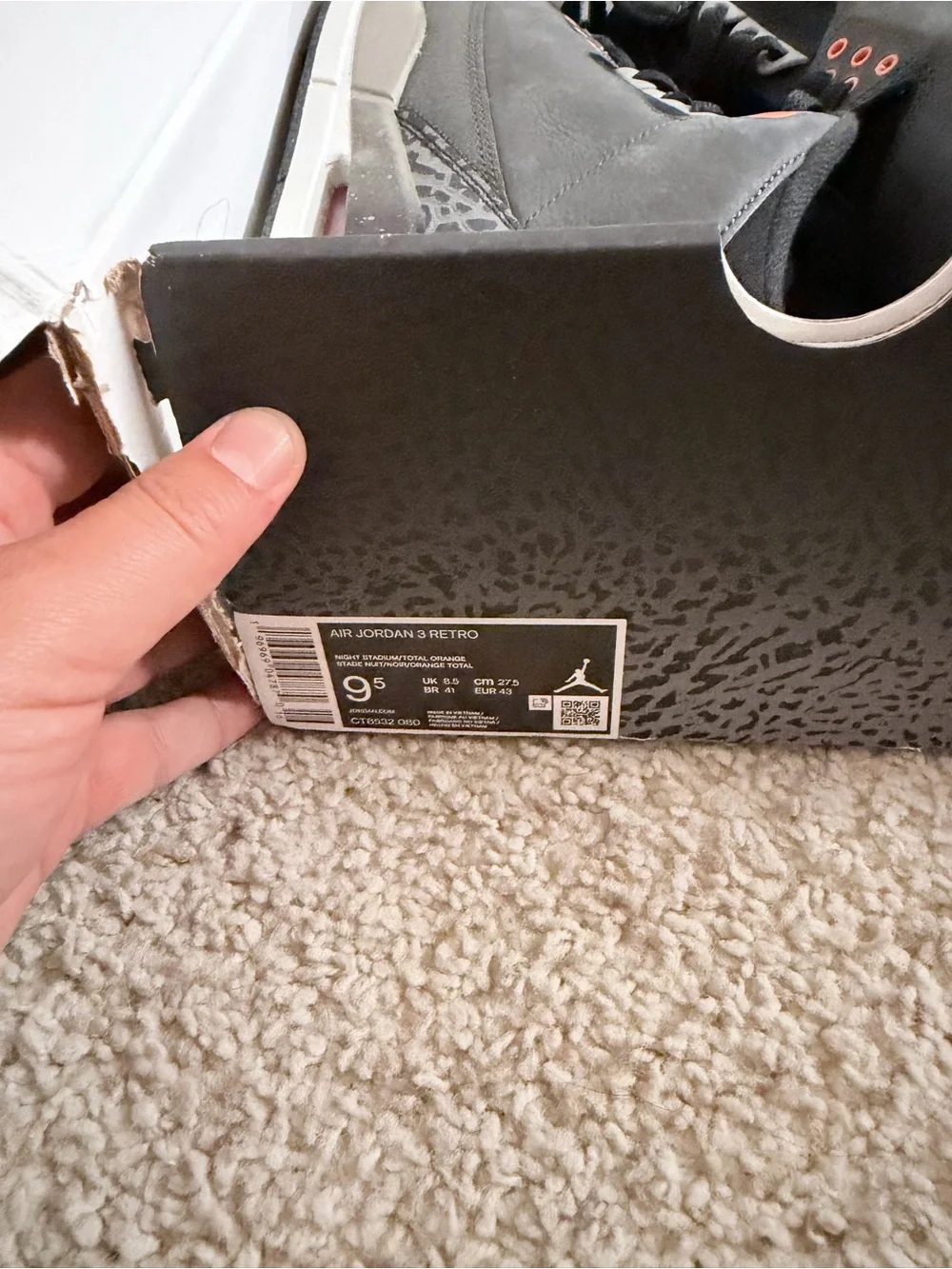 Jordan retro 3 fear